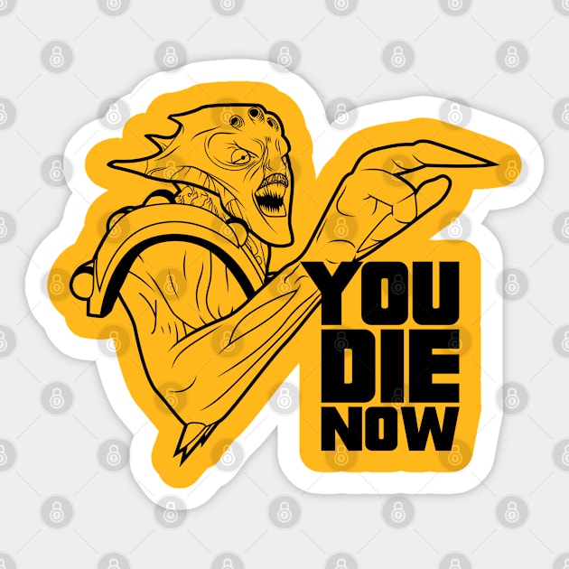 "You Die Now!" Vorcha Sticker by SpectreRequisitions